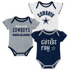 Nfl Dallas Cowboys Baby Girls Bodysuits 3pk 0 3m Dallas Cowboys Baby Clothes Nfl Dallas Cowboys Dallas Cowboys Outfits