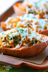 Italian Chicken And Spinach Stuffed Sweet Potatoes Recipe Cooking Recipes Healthy Dishes Real Food Recipes