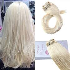 Available in black, blonde, and brown colors. Moresoo 100g Hair Clip In Platinum Blonde 60 Brazilian Remy Human Hair Extension 60 Hair Extensions Online Real Hair Extensions 100 Human Hair Extensions