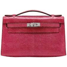 Customize hermes ck89 black/ck55 rouge h epsom calf kelly bag28cm gold hardware. Hermes Fuchsia Lizard Kelly Pochette Bag Bags Hermes Hermes Kelly