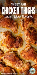 Easy Oven Roasted Chicken Thighs Recipe Boneless Chicken Thigh Recipes Chicken Thights Recipes Chicken Thigh Recipes Baked