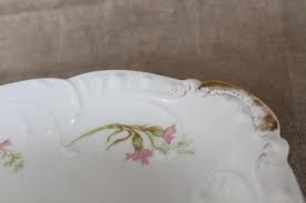 Up for your consideration for this very rare antique hand painted china service for 12 made by theodore haviland china rosario pattern. Antique Haviland Limoges China Platter Or Tray Pink Flowers Lily Of The Valley