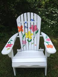These Chairs Are Custom Made For Each Individual Order Many Have Designs On Them They Are Beautiful Adirondack Chairs Painted Adirondack Chair Muskoka Chair
