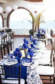 Cobalt Blue Blue Table Settings Blue Table Wedding Table Settings Blue