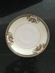 Design features kelly green glaze with gold encrusted bands and trim on fine white porcelain china with smooth rim. 7 Beautiful Vintage Noritake China Saucers Made In Occupied Japan Floral W Gold Ebay