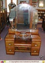 65 x 48 x 18 in 1920 S Waterfall Vanity I Still Have This Same Vanity Given To My Mom For Me When I Was 14 Art Deco Bedroom Furniture Art Deco Bedroom Waterfall Furniture