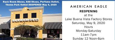 Lake Buena Vista Stores Are Now Open New Hours Are Monday Saturday 11am 7pm Sunday 12pm 6pm Stores That Are In 2020 Lake Buena Vista Rack Room Shoes Sas Shoes