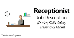 Job descriptions | customer service job descriptions | receptionist job description. Receptionist Job Description Salary Skills Training Duties More
