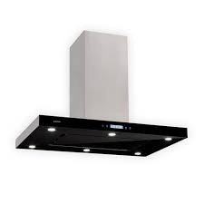 129 Sur Klarstein Valeria Hotte Hotte Ilot Largeur 90 Cm Profondeur 60 Cm Extraction Et Recirculation Avec Kit De Recirculation Supplementaire Acier Inoxydable Brosse Verre Noir Hotte Ilot Achat Prix Fnac