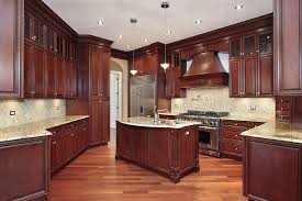 43 kitchens with extensive dark wood