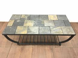 Forest hill cocktail table or base $432.00. Lot Transitional Style Iron Flagstone Coffee Table