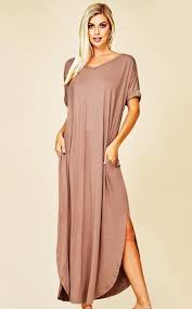 Maddie T Shirt Maxi Dress Taupe Fall Fashion Style Outfit 2017 Teacher Classroom Church Wedding Casual Vestidos Vestido Esportivo Modelos De Roupas