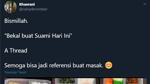 Okay itulah dia 20 idea bagi menyediakan bekal atau bento untuk suami tercinta. Bekal Buat Suami Masih Trending Netizen Bahas Resep Masak Dan Feminisme