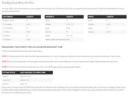 Bracelet Size Chart