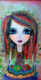 Romi Lerda Big Eye Art Face Art Big Eyes Paintings Funky Art