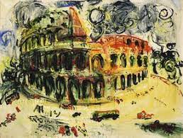 Affandi Indonesian 1907 1990 Colosseum Rome 1972 Acrylic On Canvas 99 5 X 130 Cm Asian Artwork Southeast Asian Arts Asian Art