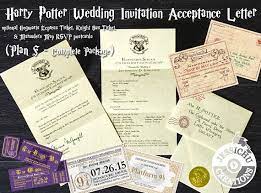 Harry Potter Custom Wedding Stationary Invitations Programs Rsvp Thank You Cards And More Harry Potter Wedding Invitations Harry Potter Invitations Hogwarts Acceptance Letter