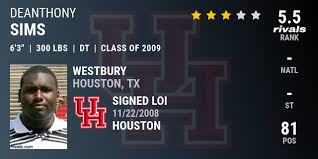 De Anthony Sims 2009 Defensive Tackle Houston