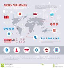 World Map With Charts And Diagrams Merry Christmas