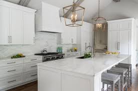 white contemporary kitchen with vaulted