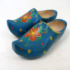 Vintage Blue Dutch Wooden Shoes Dutch Wooden Shoes Wooden Clogs Dutch Wooden Shoes
