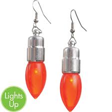 Light Up Christmas Bulb Earrings Party City
