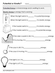 Potential Or Kinetic Energy Worksheet Kinetic And Potential Energy Science Worksheets Kinetic Energy