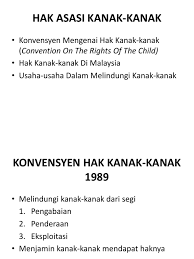 Strategi program/tindakan agensi pelaksana outcome 1. Hak Asasi Kanak Kanak