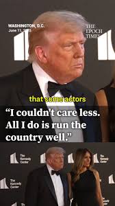 TRUMP: “I couldn't care less. All I do is run the country well.”