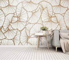 Welcome to our website！ all bing wallpapers are free to download！ country. Amazon Com Murwall Ginkgo Leaf Wallpaper Brown Leaf Drawing Pattern Wall Murals Botanical Home Decor Cafe Design Handmade