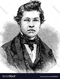 James abram garfield at sixteen vintage Royalty Free Vector