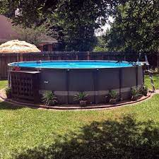 This is our 3rd year for our above ground summer escapes pool. Diy Pool And Backyard Decorating Ideas Above Ground Pool Landscaping Above Ground Swimming Pools Backyard Pool Landscaping