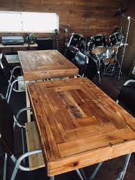 作業台をカフェ風テーブルに diyレシピ パレットテーブル テーブル リメイク テーブル