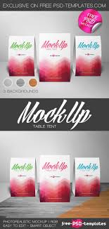 Free Table Tent Mock Up In Psd Psd Template Free Design Freebie Mockup