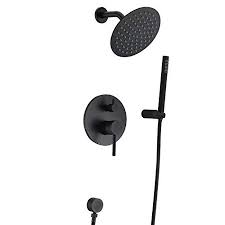 4.0 out of 5 stars. Black Shower Fixtures Matte Black Shower Faucet Set Black Shower System With Rain Shower And Handheld Sumerain Walmart Canada