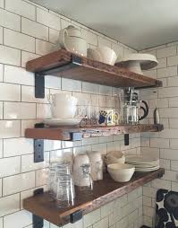 Check spelling or type a new query. One 48 X 11 Reclaimed Wood Shelves With Handcrafted Metal Shelf Brackets Wood Shelves Kitchen Reclaimed Wood Shelves Wood Kitchen
