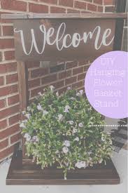 How to make a standing outdoor plant hanger? Diy Wooden Hanging Flower Basket Stand The Sparrow House