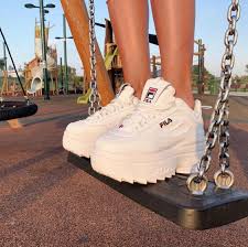 fila disruptor ii wedge white metro city girly shoes cute shoes sneakers fashion