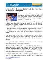 Maybe you would like to learn more about one of these? Interpreting Hearing Loss Test Results How To Read An Audiogram By Swift Audiology And Hearing Aid Service Issuu