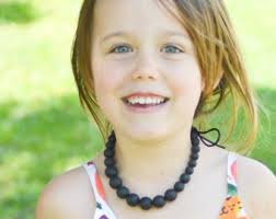 Black Necklace for Babies Black Necklace for Little Girls Breastfeeding  Necklace for Mom Toddler Girls Necklace