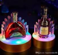 Disco Party Lighting LED Wine Bottle Holder: Rechargeable ...