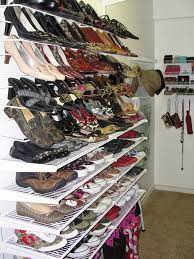 Maybe you would like to learn more about one of these? Combination Of Angled Shoe Shelves And Ventilated Flat Shelves Wall Shoe Rack Wooden Shoe Racks Closet Transformation