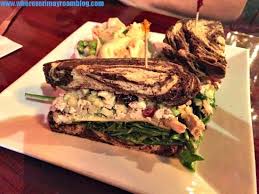 Plain lowfat yogurt 2 tbsp. 5 Tall Chicken Salad Sandwich On Marbled Rye W Dried Cherries Apples Grapes Almonds Picture Of The Living Room On Main Dunedin Tripadvisor