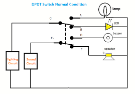 The circuit presented serves as a remote control switch. Dpdt Double Pole Double Throw Working Circuit Diagram Application Electrical4u