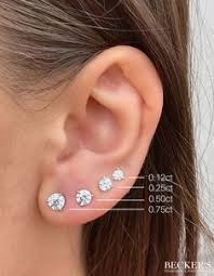 Diamond Stud Earrings Carat Size Chart Best Picture Of