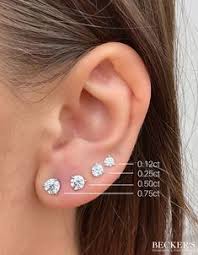 diamond stud earring size chart stud earrings references