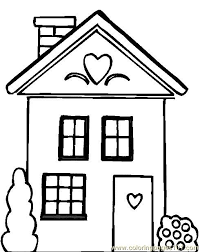 Download this adorable dog printable to delight your child. Heart Design House Coloring Page For Kids Free Houses Printable Coloring Pages Online For Kids Coloringpages101 Com Coloring Pages For Kids