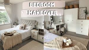 We are going to makeover our bedroom, but don't have a ton of money to do it. they then proceed, with no plan, and no budget to spend a few hundred dollars getting rugs that are too small (that they don't love) or ten tiny decor objects from target and keep the same old fan that is really dating the room. Bedroom Makeover On A Budget Uk Cheap And Easy Diy Ikea Hacks Cheap Home Decor Uk Homewithshan Youtube