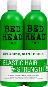 A natural acidic compound, such as apple cider i will recommend tigi bed head dumb blonde purple toning shampoo as it replenishes moisture in your scalp. Tigi Bed Head Elasticate Shampoo And Conditioner Tween Duo