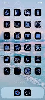 Blue Ios 14 App Icon Pack Neon Aesthetic Ios 14 Icons Etsy App Icon Ios Icon Iphone Wallpaper App